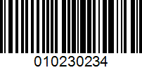 Barcode for 010230234