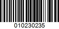 Barcode for 010230235