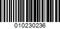 Barcode for 010230236