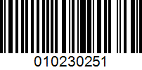 Barcode for 010230251