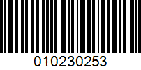 Barcode for 010230253