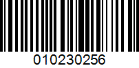 Barcode for 010230256