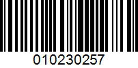 Barcode for 010230257