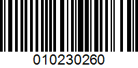 Barcode for 010230260