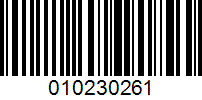 Barcode for 010230261