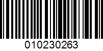 Barcode for 010230263