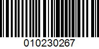 Barcode for 010230267