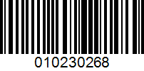 Barcode for 010230268