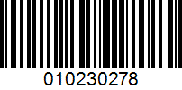 Barcode for 010230278