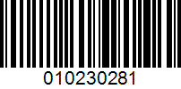 Barcode for 010230281