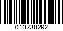 Barcode for 010230292