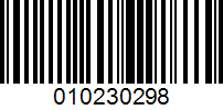 Barcode for 010230298
