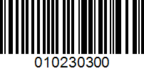 Barcode for 010230300