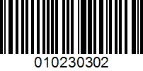 Barcode for 010230302