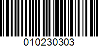 Barcode for 010230303