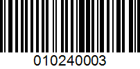 Barcode for 010240003