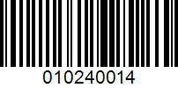 Barcode for 010240014