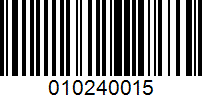 Barcode for 010240015