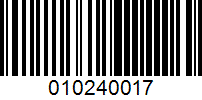 Barcode for 010240017