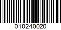 Barcode for 010240020