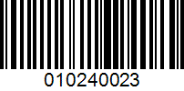 Barcode for 010240023