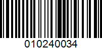 Barcode for 010240034