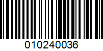 Barcode for 010240036