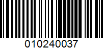 Barcode for 010240037