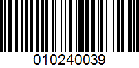 Barcode for 010240039