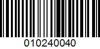 Barcode for 010240040
