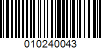Barcode for 010240043
