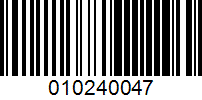 Barcode for 010240047