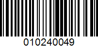 Barcode for 010240049