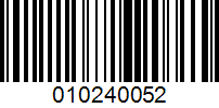 Barcode for 010240052