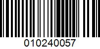 Barcode for 010240057