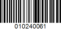 Barcode for 010240061