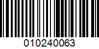 Barcode for 010240063
