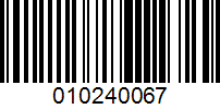 Barcode for 010240067