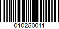 Barcode for 010250011