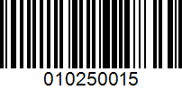 Barcode for 010250015