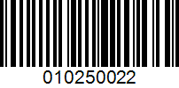 Barcode for 010250022