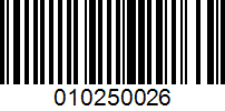 Barcode for 010250026