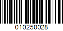 Barcode for 010250028