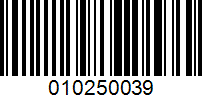 Barcode for 010250039