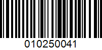 Barcode for 010250041