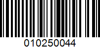 Barcode for 010250044