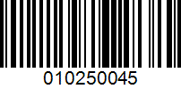 Barcode for 010250045