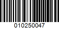 Barcode for 010250047