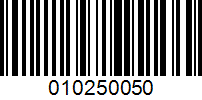 Barcode for 010250050