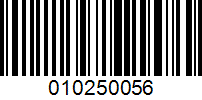 Barcode for 010250056